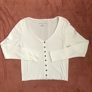 American Eagle Cropped Long-Sleeved top